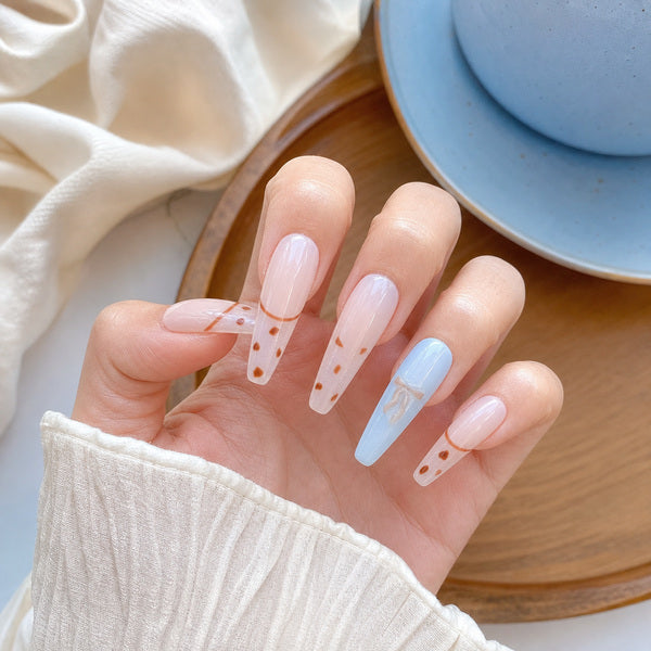 Bluebell Dot Bow | TB-10029