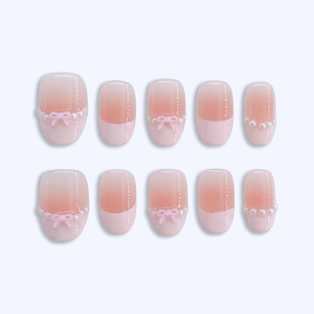 Blush Ribbon Veil