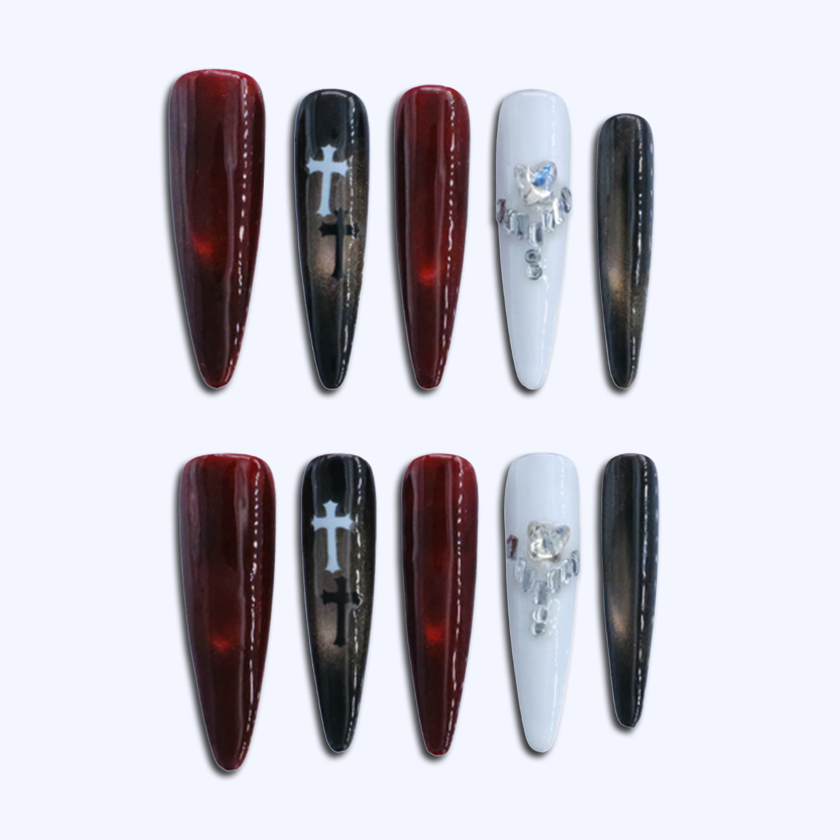 Gothic Crimson &amp; Black Cross