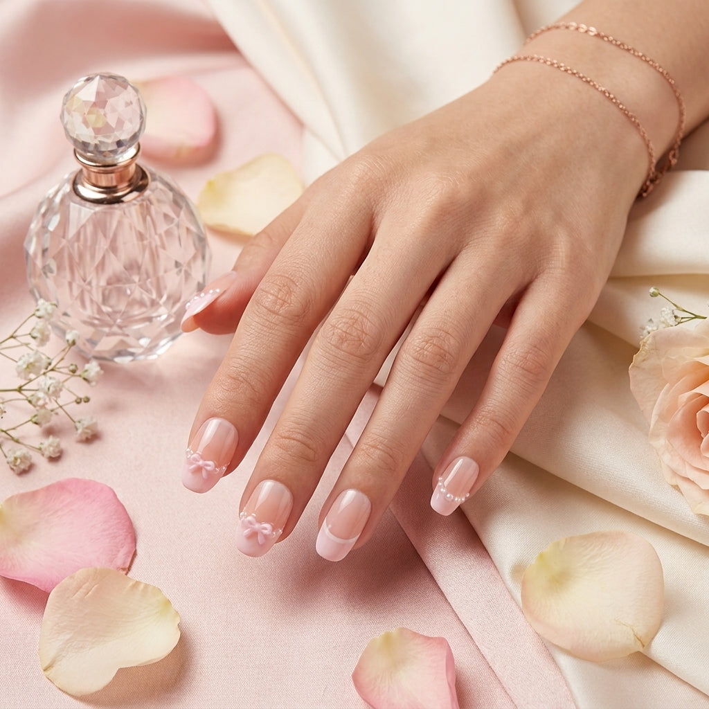 Blush Ribbon Veil | TB-10057